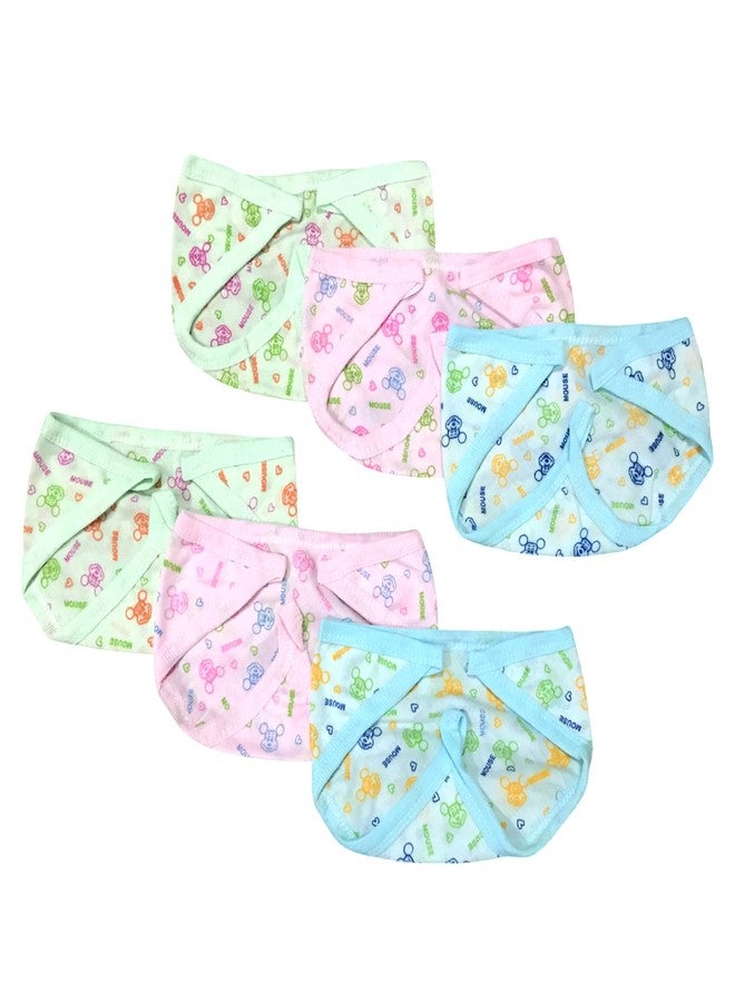 IGNOTO Zero 0 size Double Layered 100% Pure Cotton Washable & Reusable Langot | Cotton Cloth Tikoni nappy for Newborns & Infants (0-6 Months/upto5KG)(Pack of 6) - Image 1