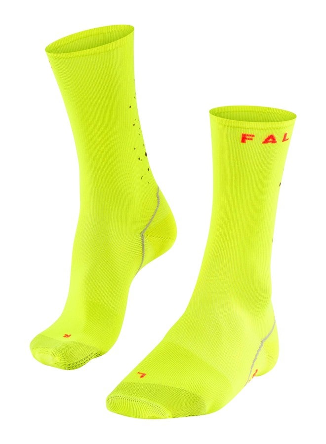 فلايك جوارب ركوب الدراجات FALKE BC Impulse العاكسة للجنسين، سريعة الجفاف وجيدة التهوية، تصل إلى منتصف الساق، مبطنة بشكل رقيق للغاية، خفيفة الوزن، لون أصفر (Lightning 1690)، مقاس 12.5-13.5، زوج واحد - Image 1