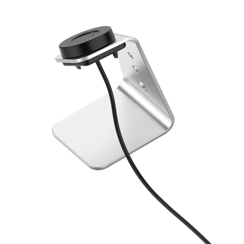 Magnetic Charger Stand: Silver Aluminum Alloy - Sturdy Anti-Slip Pad, Fast Stable Charging, Compact Portable Design Charger Dock for Huawei Smart Watch GT2/GT/GT2E, Honor GS PRO & More - Image 4