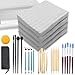 ReArt Oven Bake Polymer Clay White Non Toxic 44Lbs with Pottery Tools Paint Brushes Great for Modeling Sculpting Holiday DIY Jewelry Making Projects Great for All Skill Levels White Tools - Image 3
