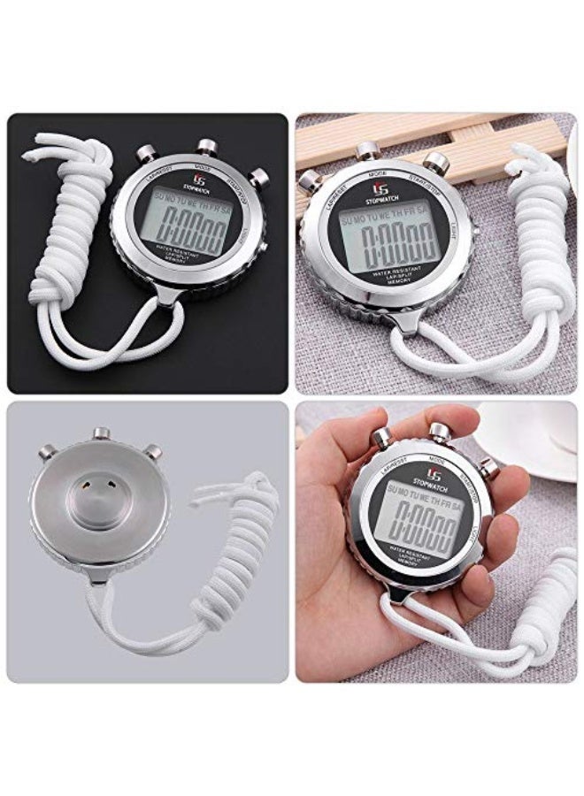 Generic LAOPAO XIAOKOA Metal Stopwatch Sports Waterproof - Stopwatch with Light Function&Mute Mode for Mode for Soccer Football Baseball Outdoor Sports Running  - Image 5