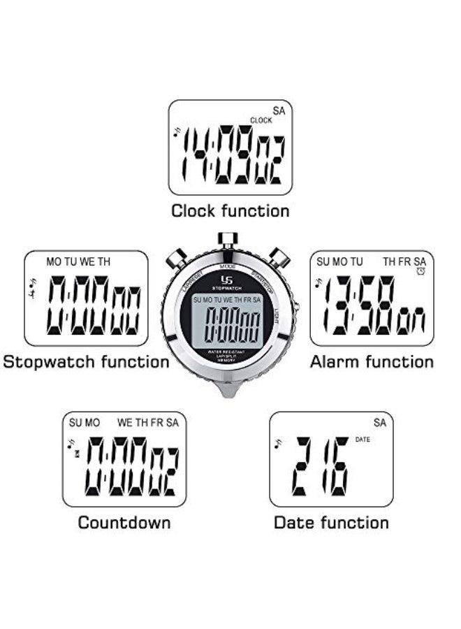 Generic LAOPAO XIAOKOA Metal Stopwatch Sports Waterproof - Stopwatch with Light Function&Mute Mode for Mode for Soccer Football Baseball Outdoor Sports Running  - Image 2