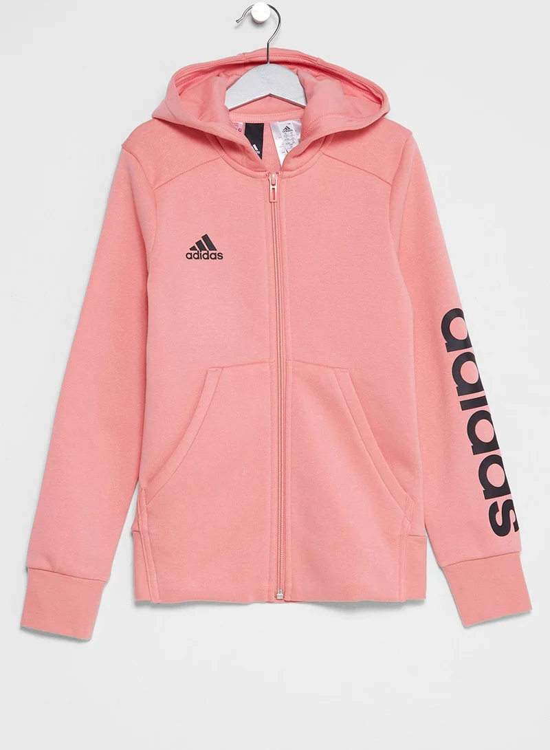 Adidas Youth Linear Hoodie