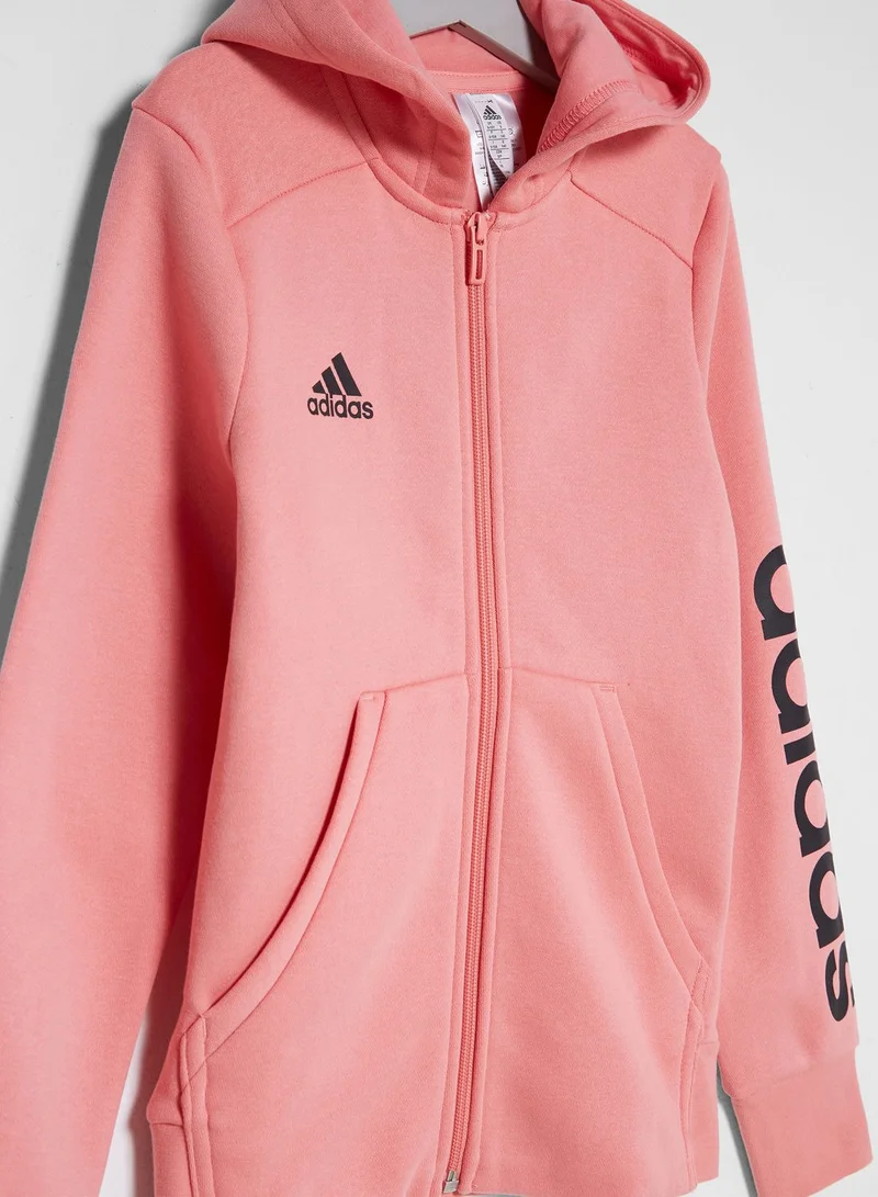 Adidas Youth Linear Hoodie