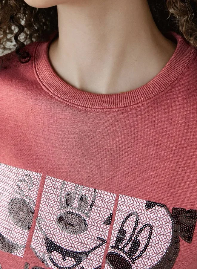 SP Characters Mickey Mouse Embellished Sweatshirt