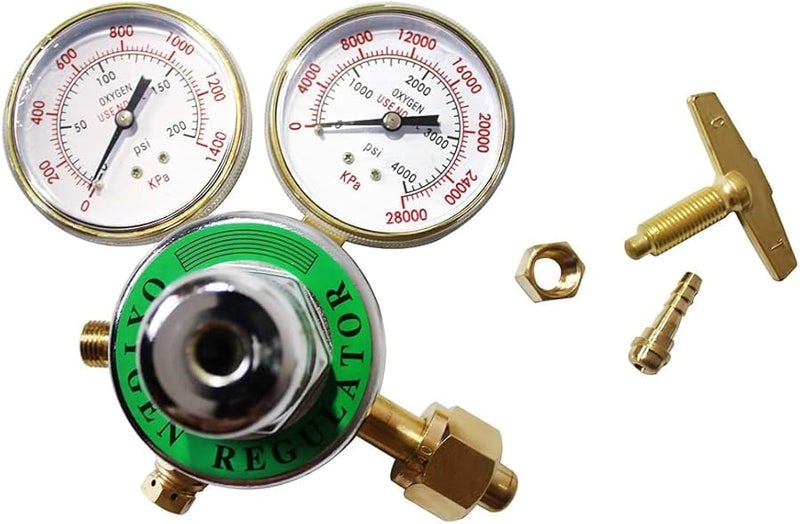 Heavy Duty Brass Oxygen Regulator Torch Kit 0 200 PSI Outlet CGA 540 Inlet - Image 5