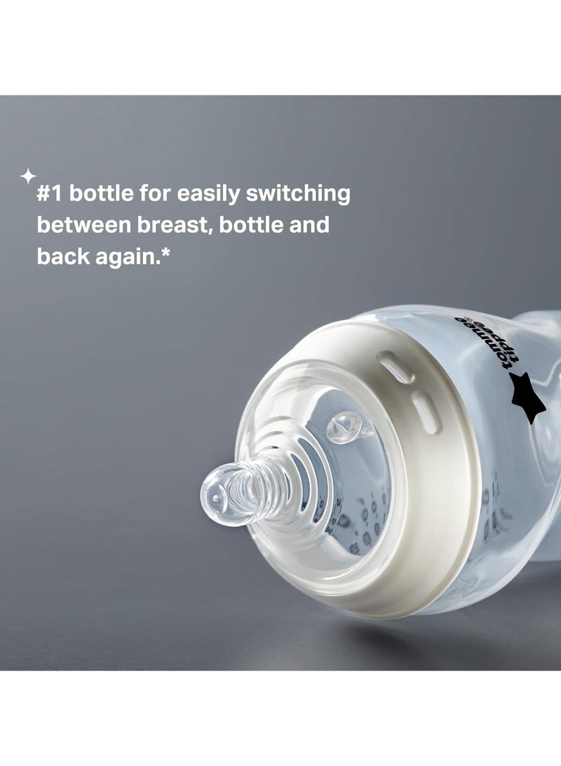 Tommee Tippee UK Tommee Tippee Closer to Nature Extra Slow Flow Bottles with Breast-Like Spout and Anti-Colic Valve (5 ounces, 2 pcs) - Image 3