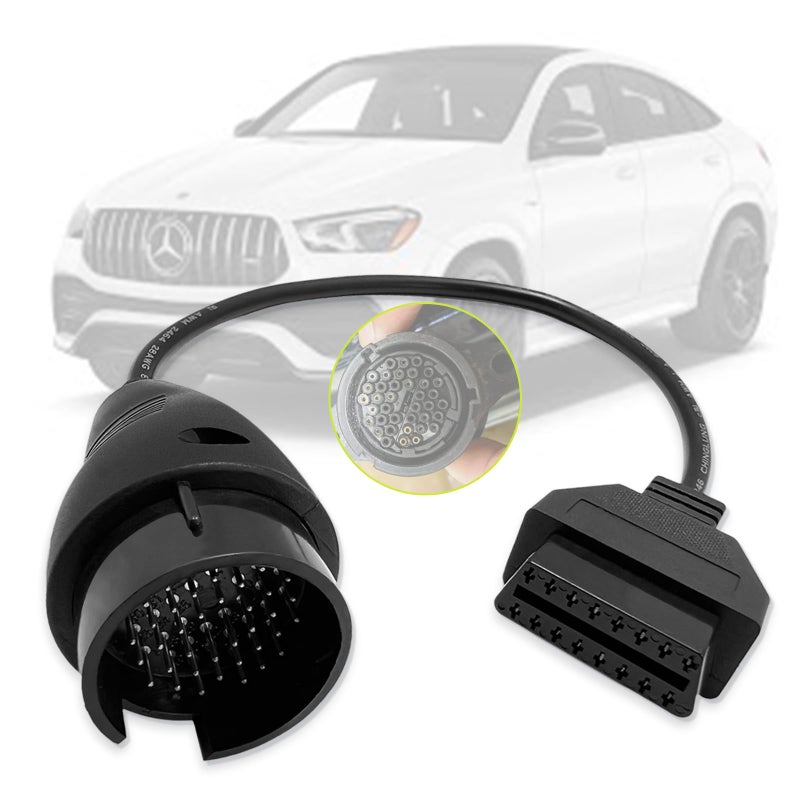 AMHTDOL OBDII Adapter Cable for DiagnosticsFit for Benz 38 Pin to 16 Pin OBD Adapter Compatible with Pre2001 MercedesBenz 38pin ConnectorWork with ELM327 OBD2 Scan Tool and OBD 1 Code Reader