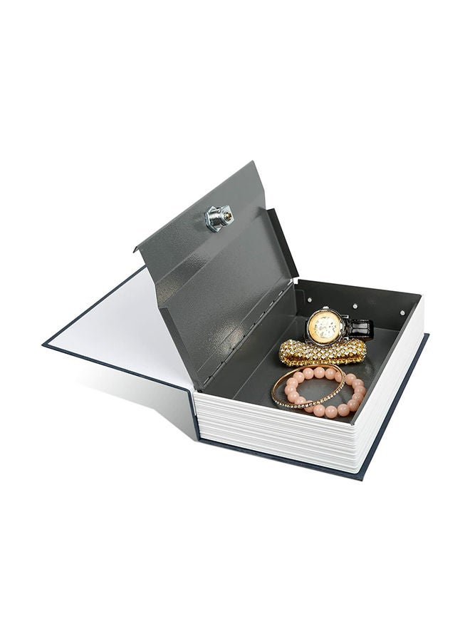 NIBEMINENT Home Security Steel Dictionary Book Safe Dark Blue 6.18× 9.52 × 2.17inch