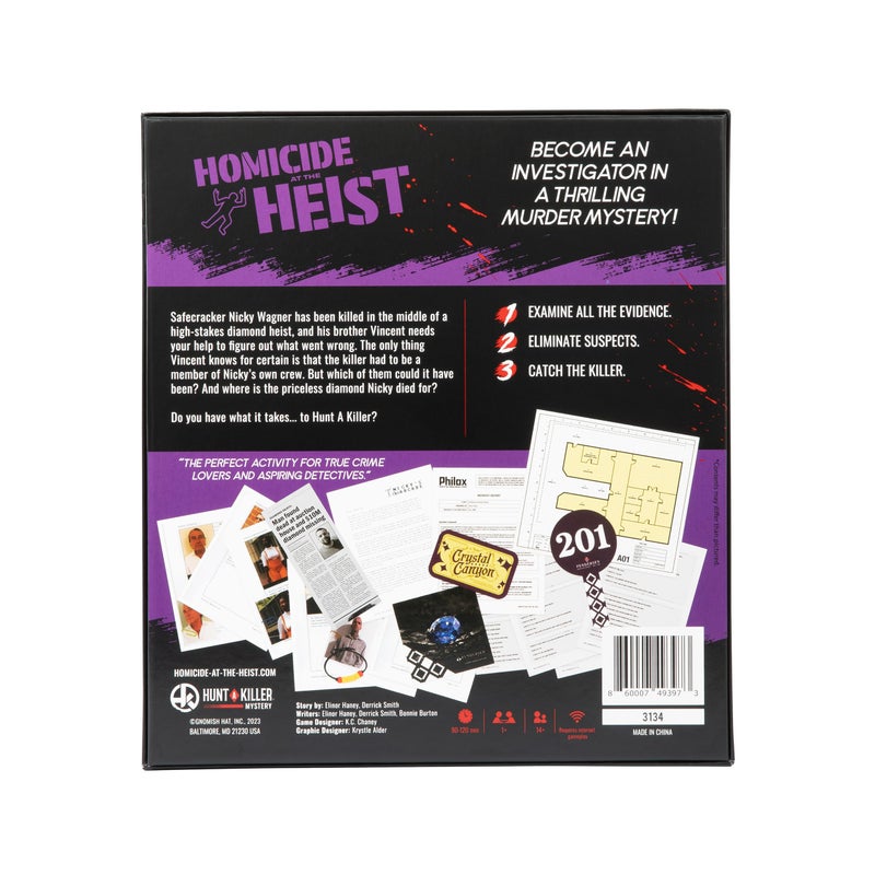 Hunt a Killer: Homicide at The Heist, Solve the Murder of a Brilliant Jewel Thief, Murder Mystery Game for Adults, Perfect for True Crime Fans, Mystery Box for Game Night, Designed 1+ Players Ages 14+ - Image 3