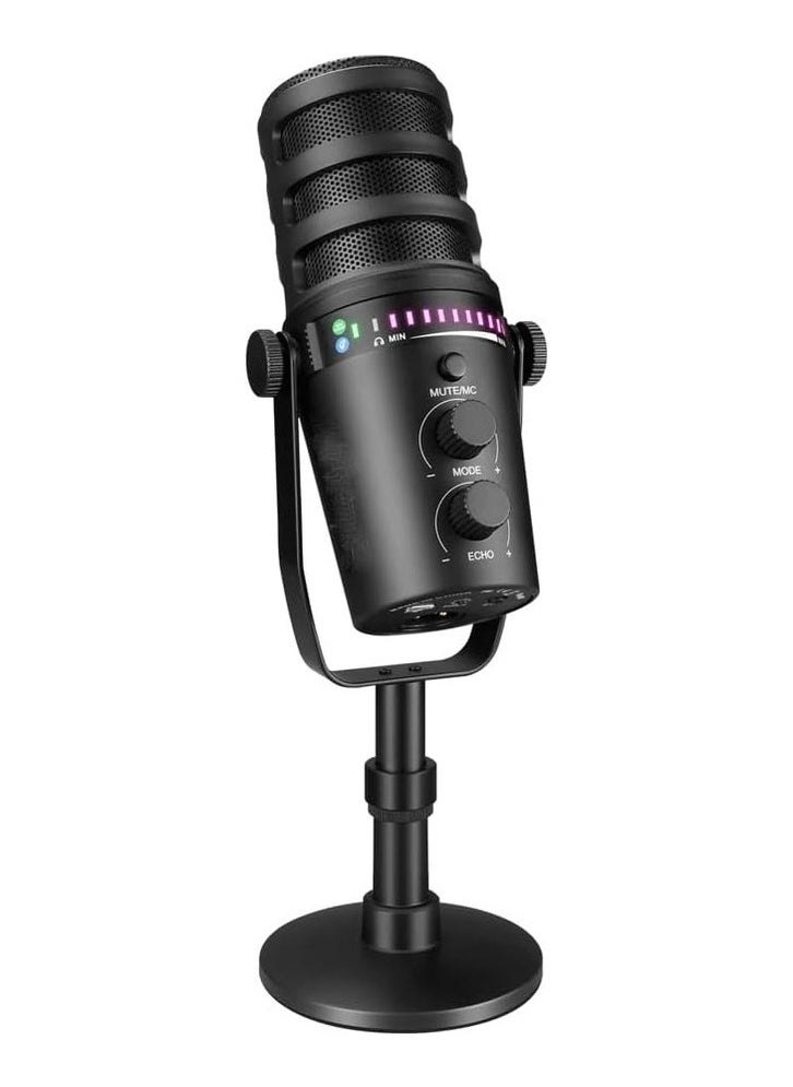 AWALOR - XLR Dynamic Microphone with RGB Control and Headphone Jack for PC Gaming and Streaming - Image 1