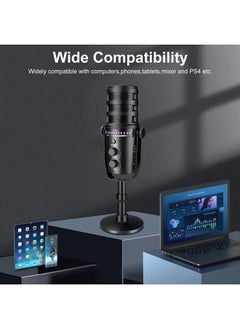 AWALOR XLR Dynamic Microphone with RGB Control and Headphone Jack for PC Gaming and Streaming  - Image 5