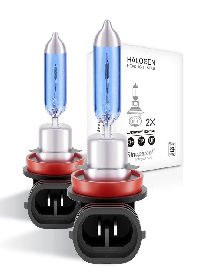 Sinoparcel H11 Halogen Bulb,5000K White Replacement for Standard 55W Bulb,Pack of 2 - Image 1