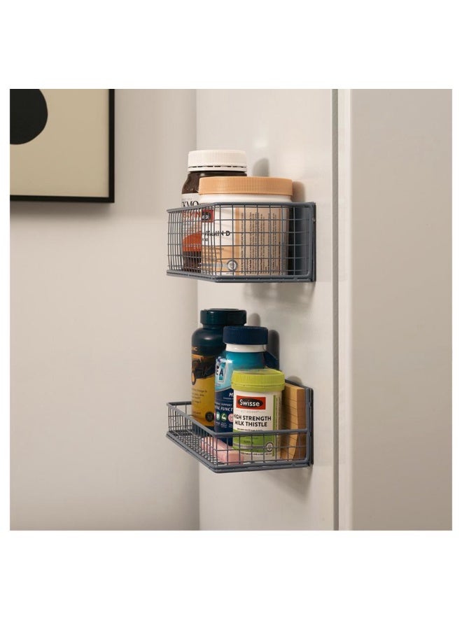 NeeMee Strong Magnetic Refrigerator Shelf Spice Organizer Creative Refrigerator Magnet Magnetic Side Kitchen Spice Rack - Image 2