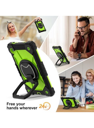 Heavy Duty Protection Galaxy Tab A9 8.7inch Case Compatible with Samsung Galaxy Tab A9 8.7inch SM-X110/X115/X117 Sturdy Shockproof Cover,Protective Case W 360 Swivel Kickstand+Hand Strap+Shoulder Stra - view 2