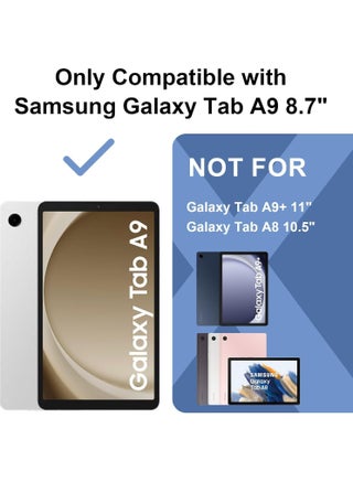 Heavy Duty Protection Galaxy Tab A9 8.7inch Case Compatible with Samsung Galaxy Tab A9 8.7inch SM-X110/X115/X117 Sturdy Shockproof Cover,Protective Case W 360 Swivel Kickstand+Hand Strap+Shoulder Stra - view 4