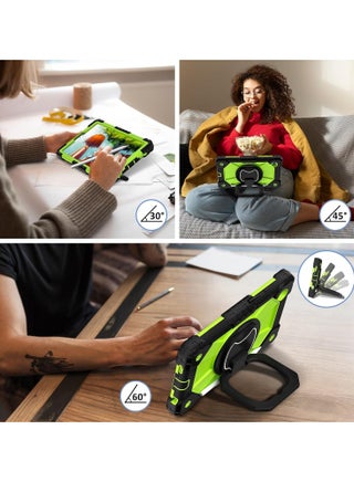 Heavy Duty Protection Galaxy Tab A9 8.7inch Case Compatible with Samsung Galaxy Tab A9 8.7inch SM-X110/X115/X117 Sturdy Shockproof Cover,Protective Case W 360 Swivel Kickstand+Hand Strap+Shoulder Stra - view 5