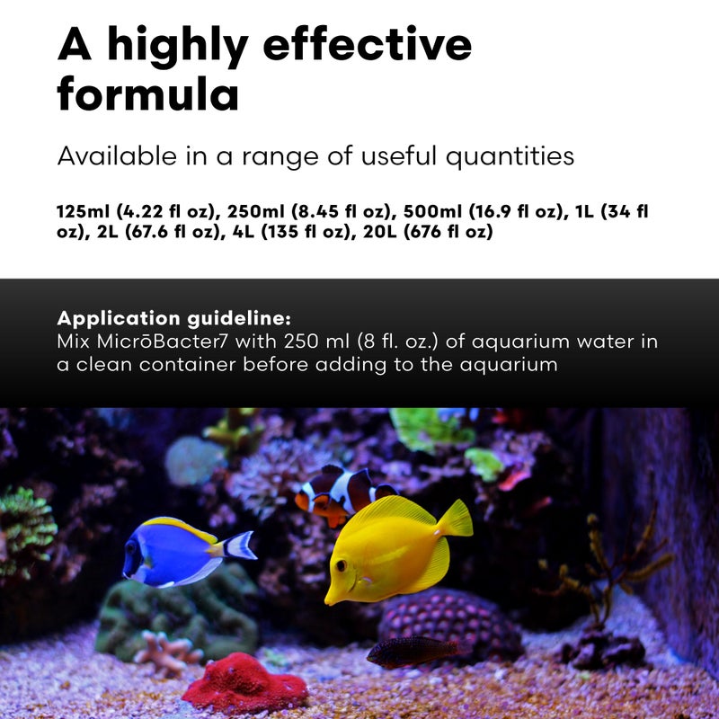Brightwell Aquatics MicroBacter7 Complete Bioculture for Fish Tank or Aquarium - Populates Biological Filter Media for Saltwater and Freshwater Fish - Aquarium Water Treatments, 16.9 fl oz - Image 5