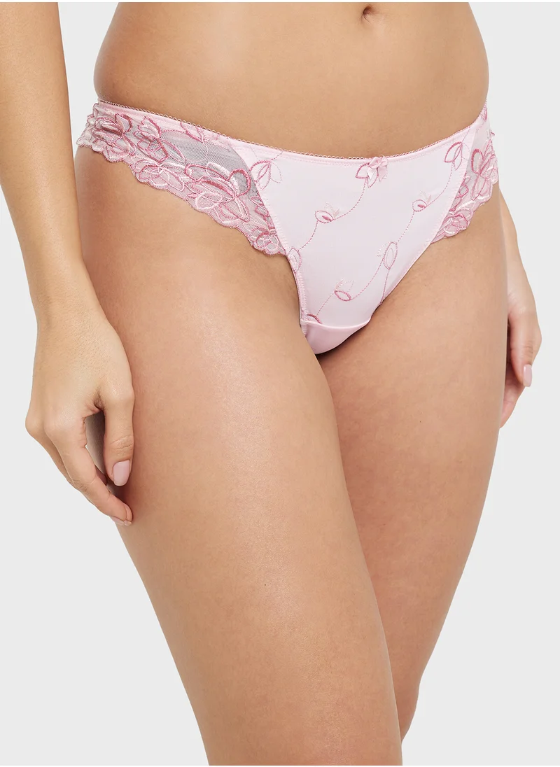 hunkemoller Lace Detail High Waist Brief
