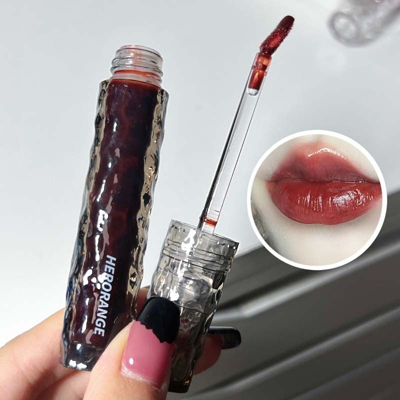 Herorange ~ Glacier Rock Mirror Lip Glaze Lasting Moisturizing Non-Stick Cup Plain Face White Water Light Feeling Glass Lip Gloss - Image 4