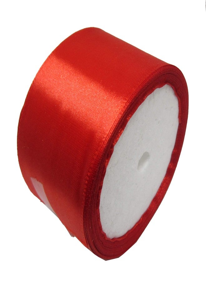 Imprint Satin 2 Inch Wide Ribbon (Red) -1 Roll - Image 2