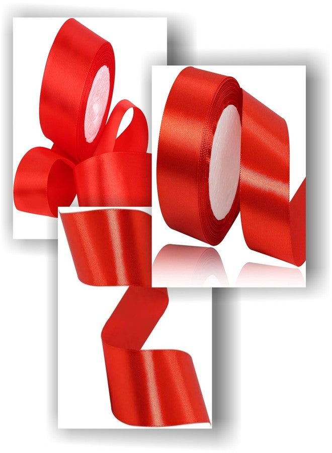 Imprint Satin 2 Inch Wide Ribbon (Red) -1 Roll - Image 5