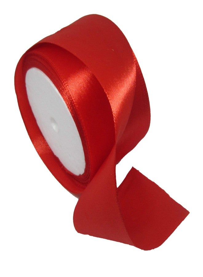 Imprint Satin 2 Inch Wide Ribbon (Red) -1 Roll - Image 1
