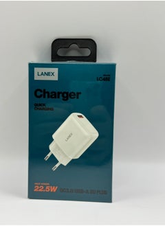 LANEX LC48E 22.5W Quick Charge 3.0 USB-A Wall Charger – High-Speed Fast Charging Adapter with EU Plug for Smartphones, Tablets, and Other USB-Powered Devices - pzsku/Z2981D726F9EBA2931B2FZ/45/_/1738577556/22046972-9b47-407a-9937-b53fb9cab0d6