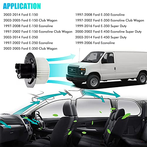 A ABIGAIL HVAC Blower Motor Compatible with 1997-2014 Ford E150 E250 E350 Super Duty E-Series Econoline Replaces # YH-1825, 4P1589 XC2Z-19805-BA, 700022 - Image 5
