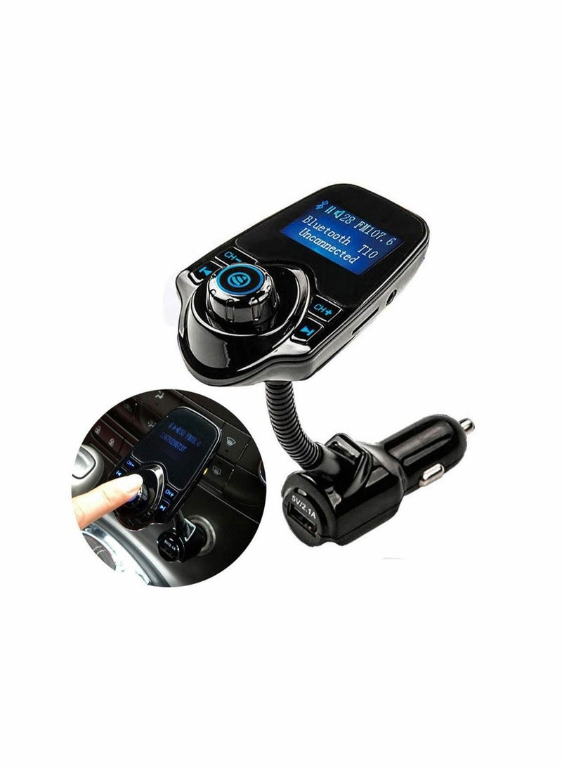 Captaintech Bluetooth Kits for Car FM Transmitter/MP3 Music Player 5V 2.1A/ USB Car Charger/ Micro SD Card 4G-32G Black - Image 2