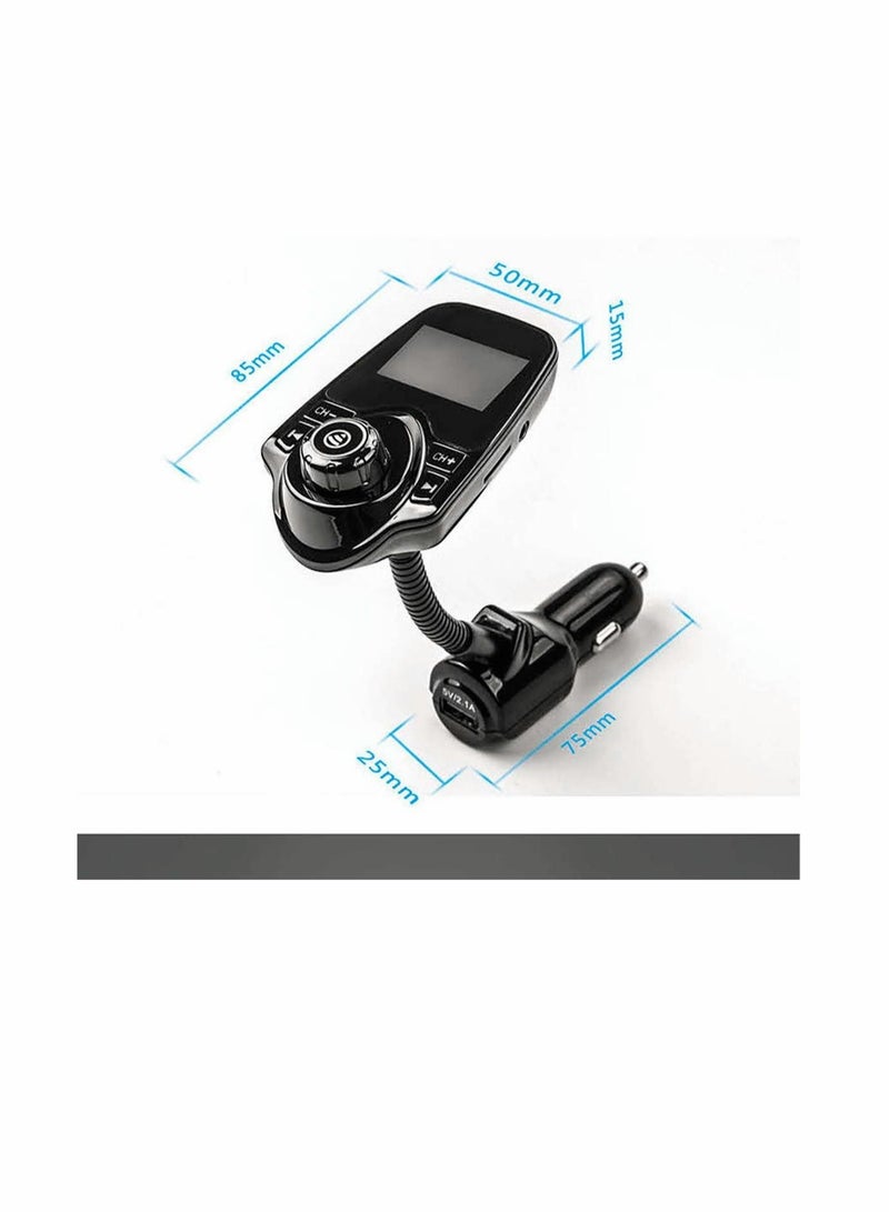 Captaintech Bluetooth Kits for Car FM Transmitter/MP3 Music Player 5V 2.1A/ USB Car Charger/ Micro SD Card 4G-32G Black - Image 4