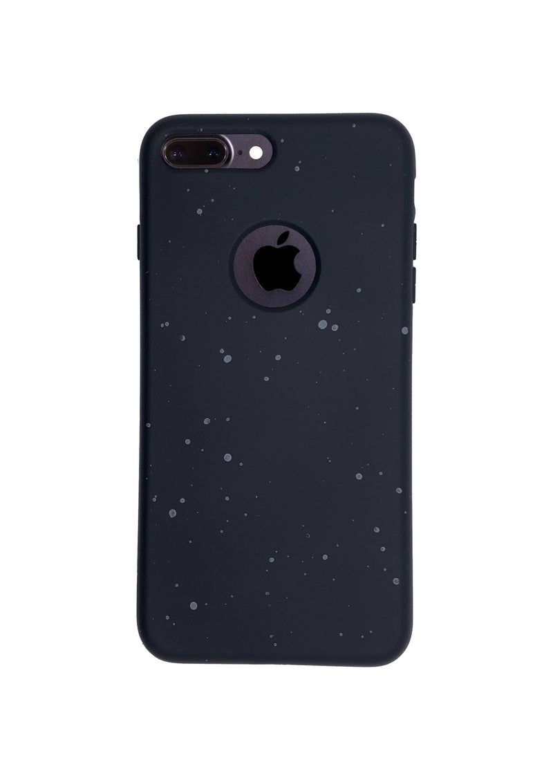 LEEKA iPhone 7 Plus New Dotted Design Glow Feel PKK Silicone Case for iPhone i7 Plus Black 