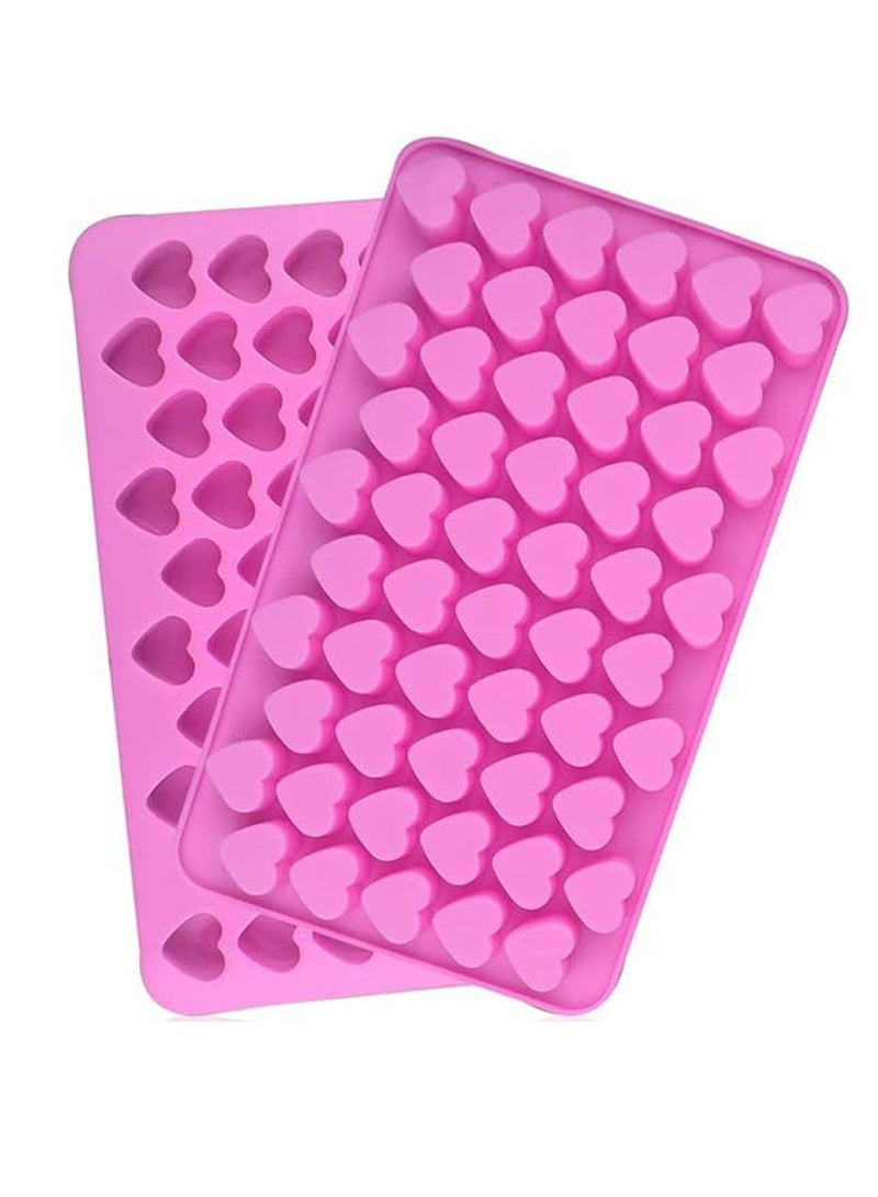 55 Cavitiy Mini Heart Shaped Candy Moulds Silicone Chocolate Soap Mold Ice Cube Tray  - Image 2