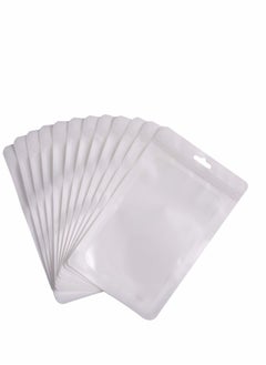 Y&D 100 Pieces Of Food Storage Bag, Resealable Polyester Film Odor Protection Bag With Zipper And Transparent Window Packaging For Sealing Supplies (White)  - Image 1