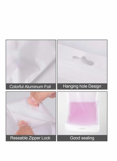 Y&D 100 Pieces Of Food Storage Bag, Resealable Polyester Film Odor Protection Bag With Zipper And Transparent Window Packaging For Sealing Supplies (White)  - Image 4
