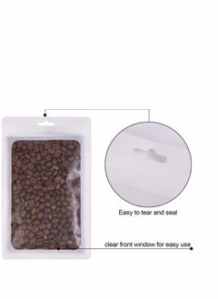 Y&D 100 Pieces Of Food Storage Bag, Resealable Polyester Film Odor Protection Bag With Zipper And Transparent Window Packaging For Sealing Supplies (White)  - Image 3