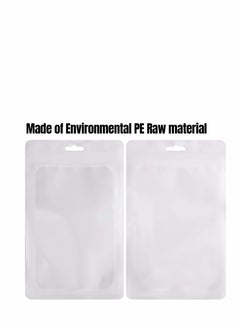 Y&D 100 Pieces Of Food Storage Bag, Resealable Polyester Film Odor Protection Bag With Zipper And Transparent Window Packaging For Sealing Supplies (White)  - Image 2