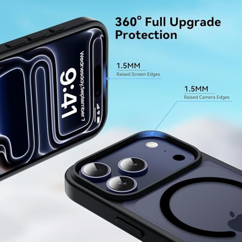 EGOTUDE Frosted Case for iPhone (iPhone 17 Pro) Black - Image 5
