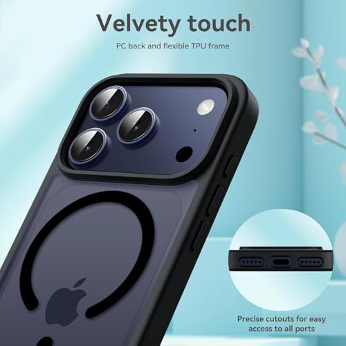 EGOTUDE Frosted Case for iPhone (iPhone 17 Pro) Black - Image 3