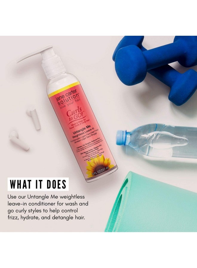 JANE CARTER SOLUTION Curls to Go Untangle Me Weightless Leave-In Conditioner (8oz) - Nourishing, Moisturizing, No Buildup - Image 2