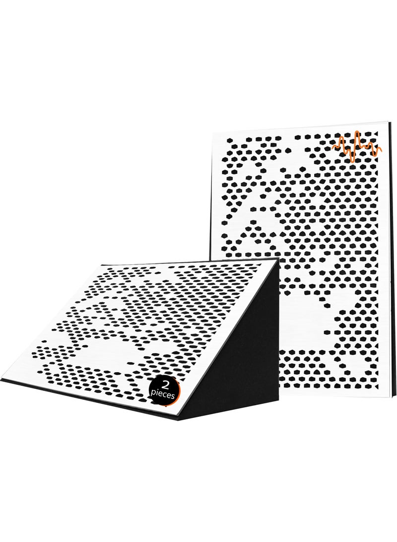 Acoustic Motion Acoustic Bass Trap Absorption-Diffusion-Reflection-Soundproofing-For corners ECHOSCATE design acoustic panel,size 60x30x30 cm for Home Studio,Recording Insulation Low to High Frequency wood+Foam,White - Image 1