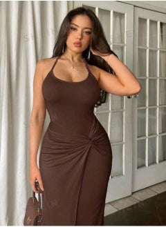 Shein Women's  Sleeveless Twist Design Long Summer Dress  - Image 4