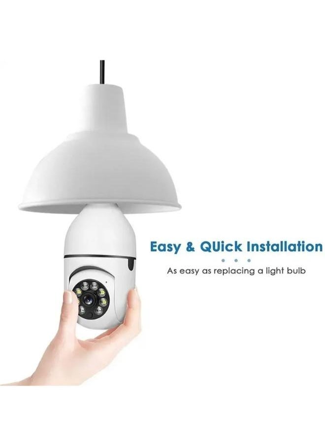 Executive LLC - (Pck of 2)360 Degree Security Cameras Wireless Outdoor 2.4GHz  5GHz WiFi Light Bulb Camera 1080p Indoor for Home Camera System Motion Detection Two-Way Audio - Image 1