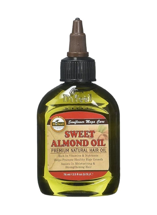 Difeel Sunflower Mega Care Sweet Almond Oil, Premium Natural Hair Oil For Healthy Growth, 76Ml