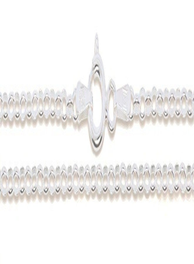 ساك سلفر سلسلة رولو من الفضة الإسترلينية عيار 925، سمك 2.1 مم، سلسلة إيطالية دائرية بوصلات كابل، طول 20 بوصة - Image 2