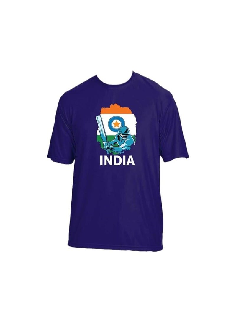 India Unisex Sports Blue Jersey - T-shirt, Drawstring Bag, Cap, and Scarf - Perfect for Indian Cricket Fans and Cricket Lovers - Ideal for Matches  - Image 5