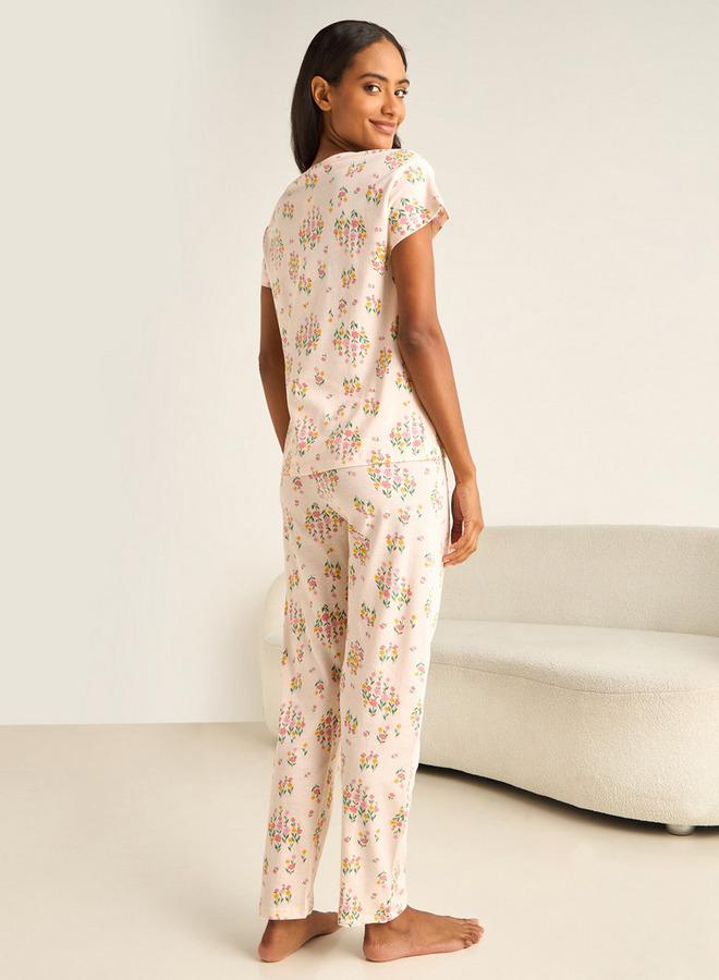 سبلاش فيڤ طقم بيجاما تي شيرت وبنطلون - Image 3