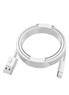 Generic A1480 Fast Charging Cable - Lightning to USB - 1 Meter - Elegant and High-Quality Design-WHITE  - Image 2