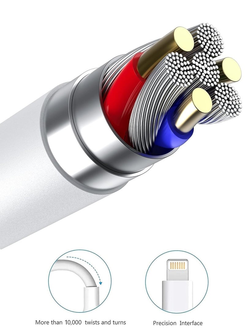 Generic A1480 Fast Charging Cable - Lightning to USB - 1 Meter - Elegant and High-Quality Design-WHITE  - Image 4