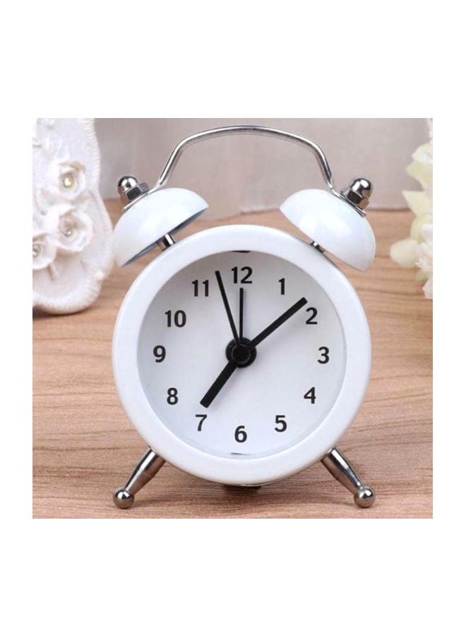 فريت ساعة منبه كلاسيكية صغيرة أبيض 7.7x5x5سم - Image 3